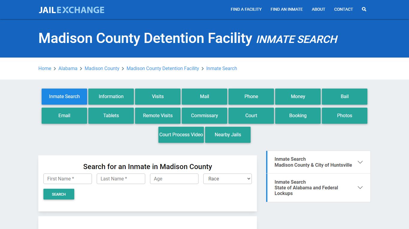 Madison County Detention Facility Inmate Search - Jail Exchange